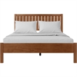 Graham Wooden Platform Bed in Walnut King with 2 Nightstands