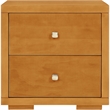 Graham Wooden Platform Bed in Oak Queen with 2 Nightstands