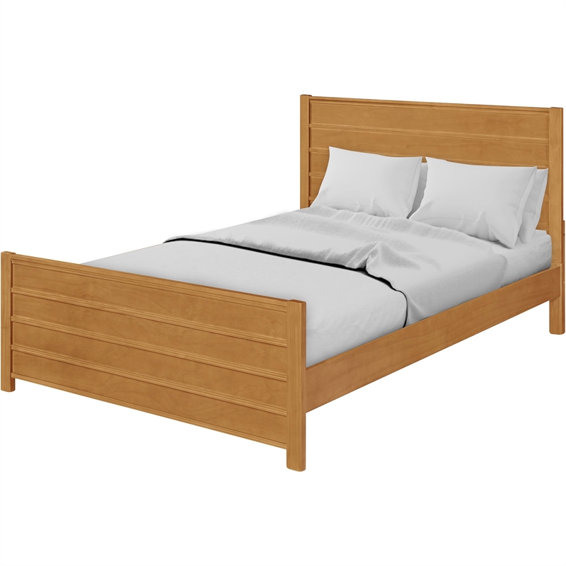 Caroline Wooden Platform Bed in Oak Queen