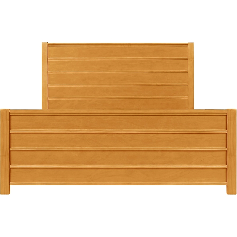 Caroline Wooden Platform Bed in Oak Queen