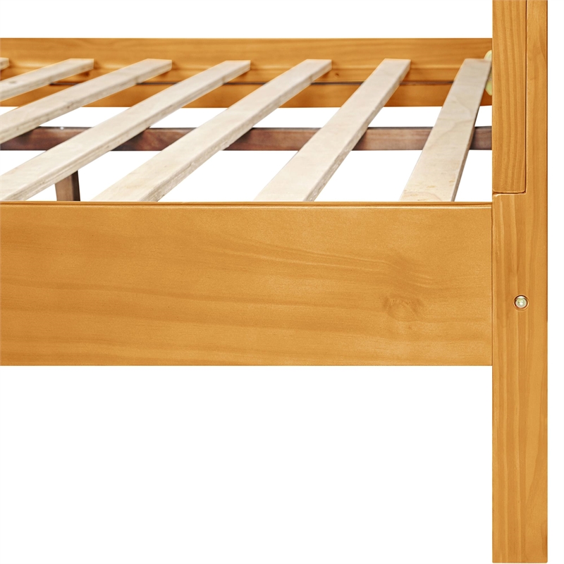 Caroline Wooden Platform Bed in Oak Queen