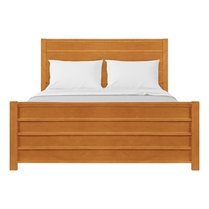 Caroline Wooden Platform Bed in Cherry Queen