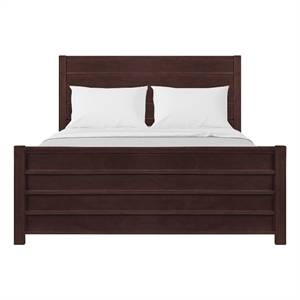 Caroline Wooden Platform Bed in Espresso King