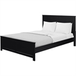 Winston Wooden Platform Bed in Black Queen