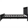 Winston Wooden Platform Bed in Black Queen