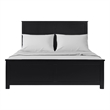 Winston Wooden Platform Bed in Black Queen