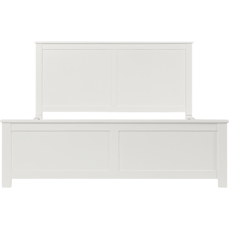 Winston Wooden Platform Bed in White Queen