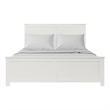 Winston Wooden Platform Bed in White Queen