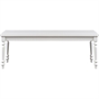 Philippe Wood Seat Dining Bench White with Turned Legs