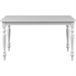 Philippe 6 Piece Dining Set White with Upholstered Chairs
