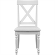 Philippe 6 Piece Dining Set White with Upholstered Chairs