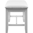 Kendal Upholstered Faux Leather Dining Bench White with Straight Legs