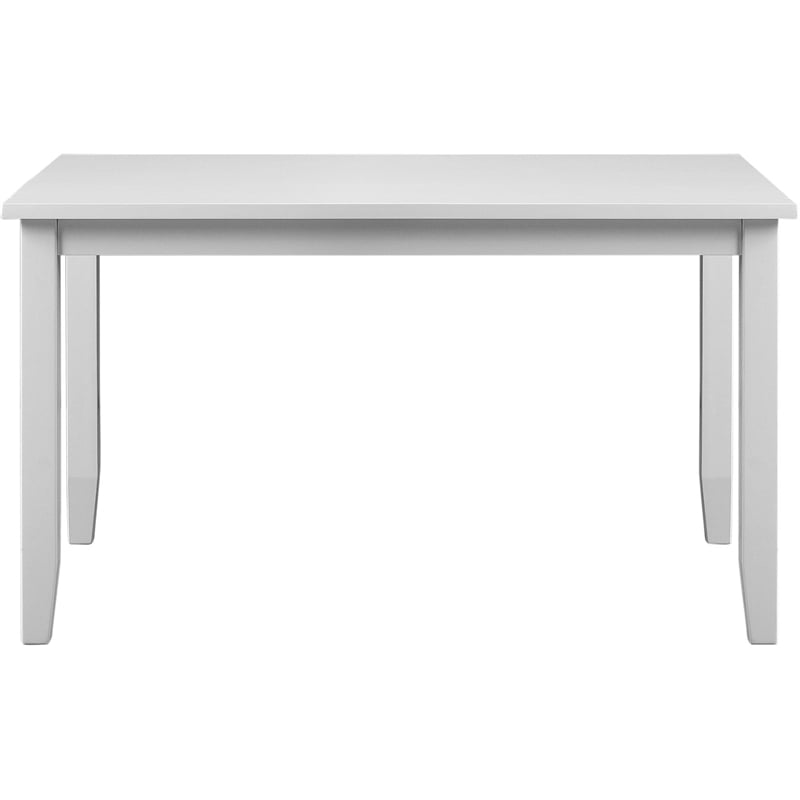 Kendal 6 Piece Wood Dining Set White with Upholstered Seating