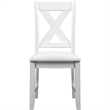 Kendal 6 Piece Wood Dining Set White with Upholstered Seating