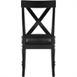 Philippe Upholstered Dining Chair (Set of 2) Black with Cross Back