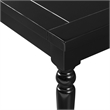 Philippe Wood Seat Dining Bench Black with Turned Legs