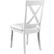 Philippe Upholstered Faux Leather Dining Chair (Set of 2) White with Cross Back