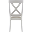 Philippe Upholstered Faux Leather Dining Chair (Set of 2) White with Cross Back