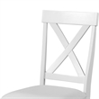 Philippe Upholstered Faux Leather Dining Chair (Set of 2) White with Cross Back