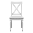 Philippe Upholstered Faux Leather Dining Chair (Set of 2) White with Cross Back