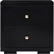 Camden Isle Wooden 2 Drawer Nightstand in Black