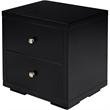 Camden Isle Wooden 2 Drawer Nightstand in Black