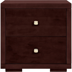 Camden Isle Wooden 2 Drawer Nightstand in Espresso
