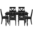 Philippe 7 Piece Dining Set Black