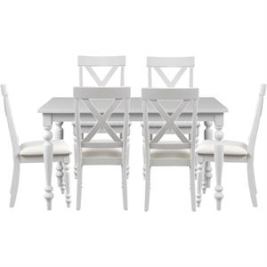 Philippe 7 Piece Dining Set White