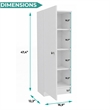 TUHOME Belleria Pantry Engineered Wood Pantries in  White