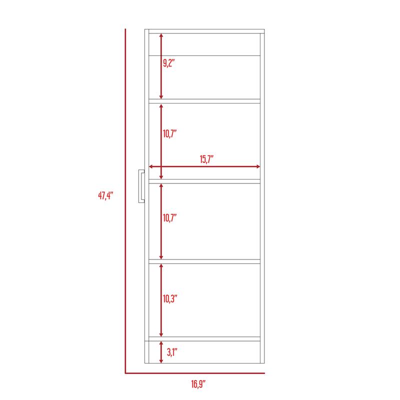 TUHOME Belleria Pantry Engineered Wood Pantries in  White