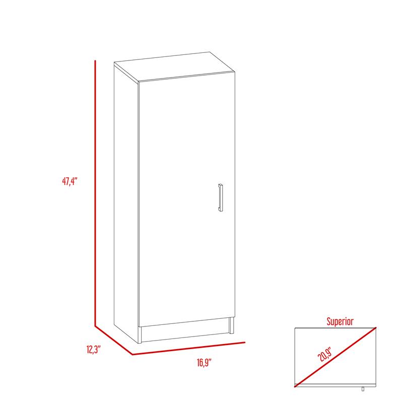 TUHOME Belleria Pantry Engineered Wood Pantries in  White