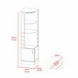 Tuhome Furniture Syrah Corner Bar and Wine Cabinet in Weathered Oak