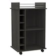 TUHOME Dukat Bar Cart  Engineered Wood Bar Carts in  Brown