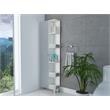 TUHOME Urano Linen Mirror Cabinet Engineered Wood Storage Cabinets in  White