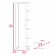 TUHOME Urano Linen Mirror Cabinet Engineered Wood Storage Cabinets in  White