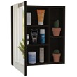 Tuhome Furniture Labelle Medicine Cabinet With Mirror Engineered Wood in Black