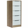 TUHOME Kaia 5 Drawer Dresser  Engineered Wood Dressers in  Multi-color