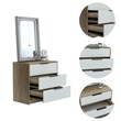 Tuhome Furniture Kaia 3 Drawer Dresser Engineered Wood Dressers in Multi-color