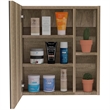 Tuhome Furniture Labelle Medicine Cabinet with Mirror- Mirrored - Engineered Wood