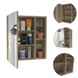 Tuhome Furniture Labelle Medicine Cabinet with Mirror- Mirrored - Engineered Wood