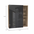 Tuhome Furniture Labelle Medicine Cabinet with Mirror- Mirrored - Engineered Wood