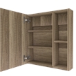 Tuhome Furniture Labelle Medicine Cabinet with Mirror- Mirrored - Engineered Wood