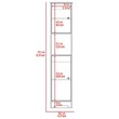 TUHOME Ibis Linen Cabinet  Engineered Wood Storage Cabinets in  Beige