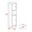TUHOME Ibis Linen Cabinet  Engineered Wood Storage Cabinets in  Beige