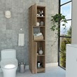 TUHOME Ibis Linen Cabinet  Engineered Wood Storage Cabinets in  Beige