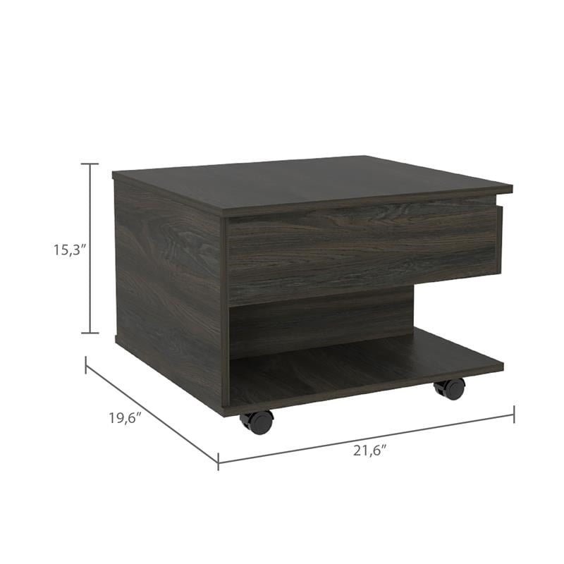 TUHOME Luanda Lift Top Coffee Table Engineered Wood Coffee Tables in  Brown