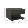 Tuhome Furniture Luanda Lift Top Coffee Table Engineered Wood Coffee Tables in Brown