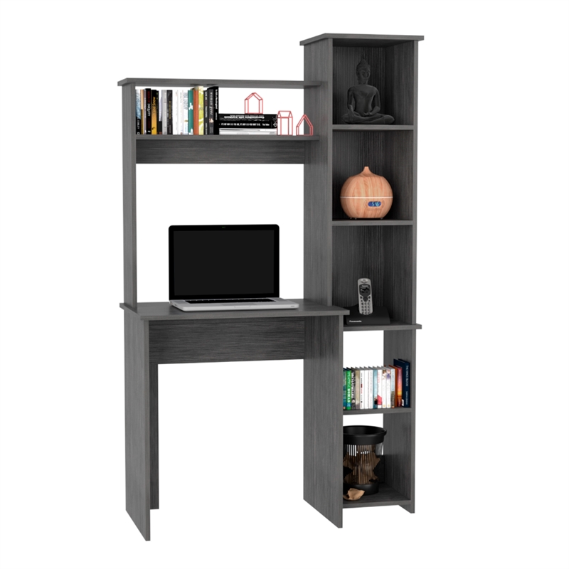 TUHOME Versalles Desk  Engineered Wood Desks in  Gray