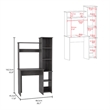 Tuhome Furniture Versalles Desk Engineered Wood Desks in Gray
